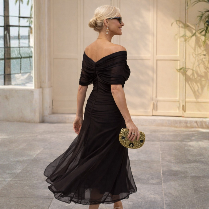 Lydia™ | Elegant Off-Shoulder Maxi Dress