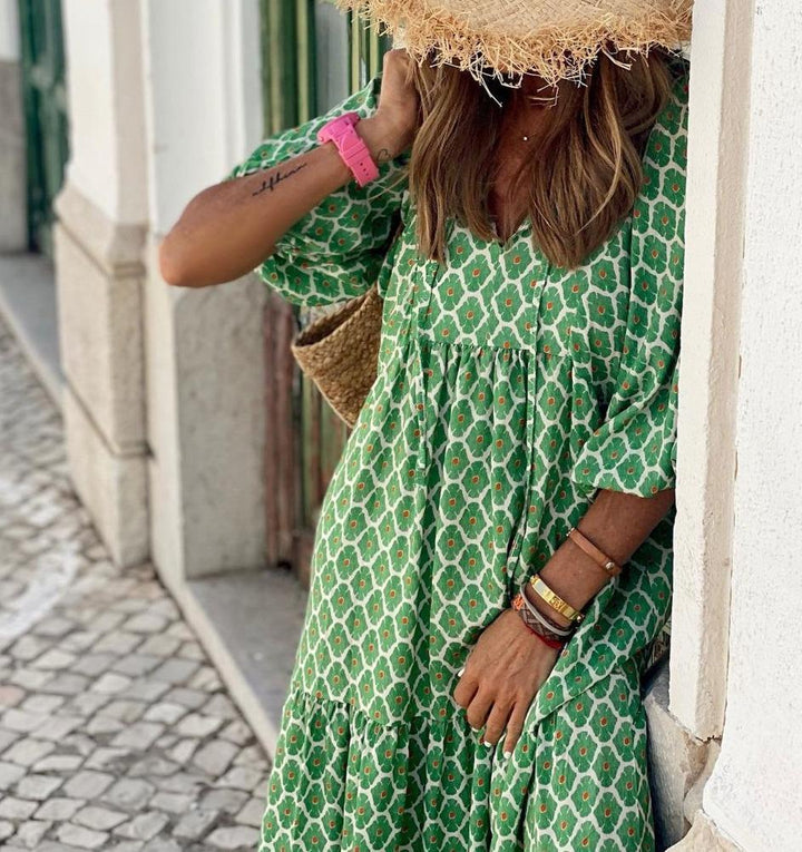 Demi - Bohemian Beauty Green Maxi Dress