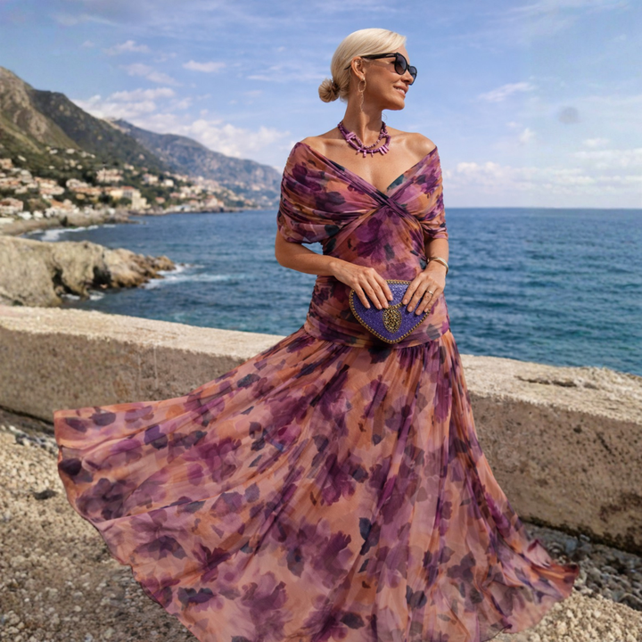 Lydia™ | Elegant Off-Shoulder Maxi Dress