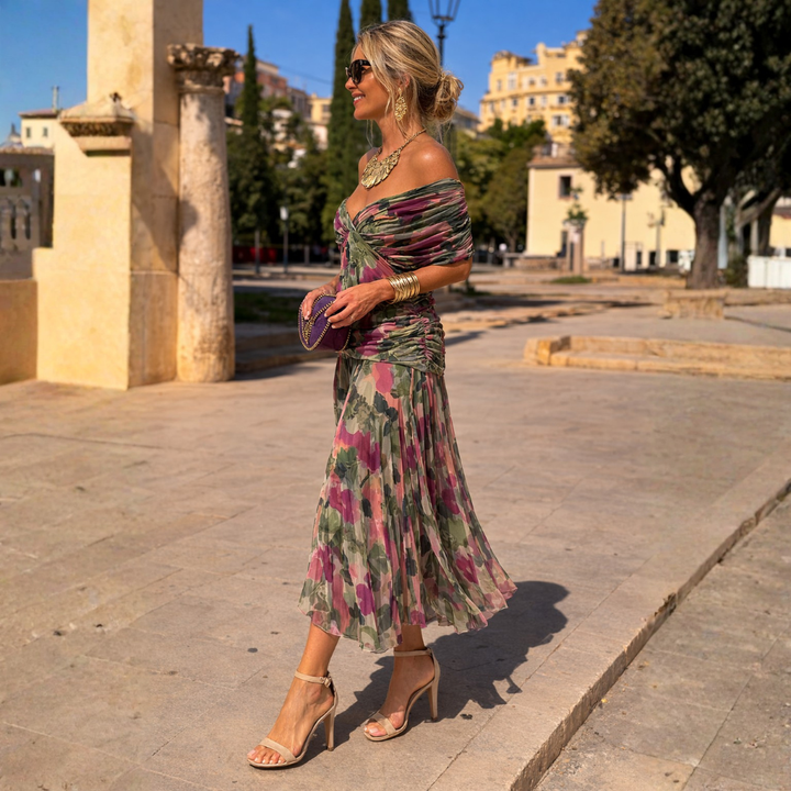 Lydia™ | Elegant Off-Shoulder Maxi Dress