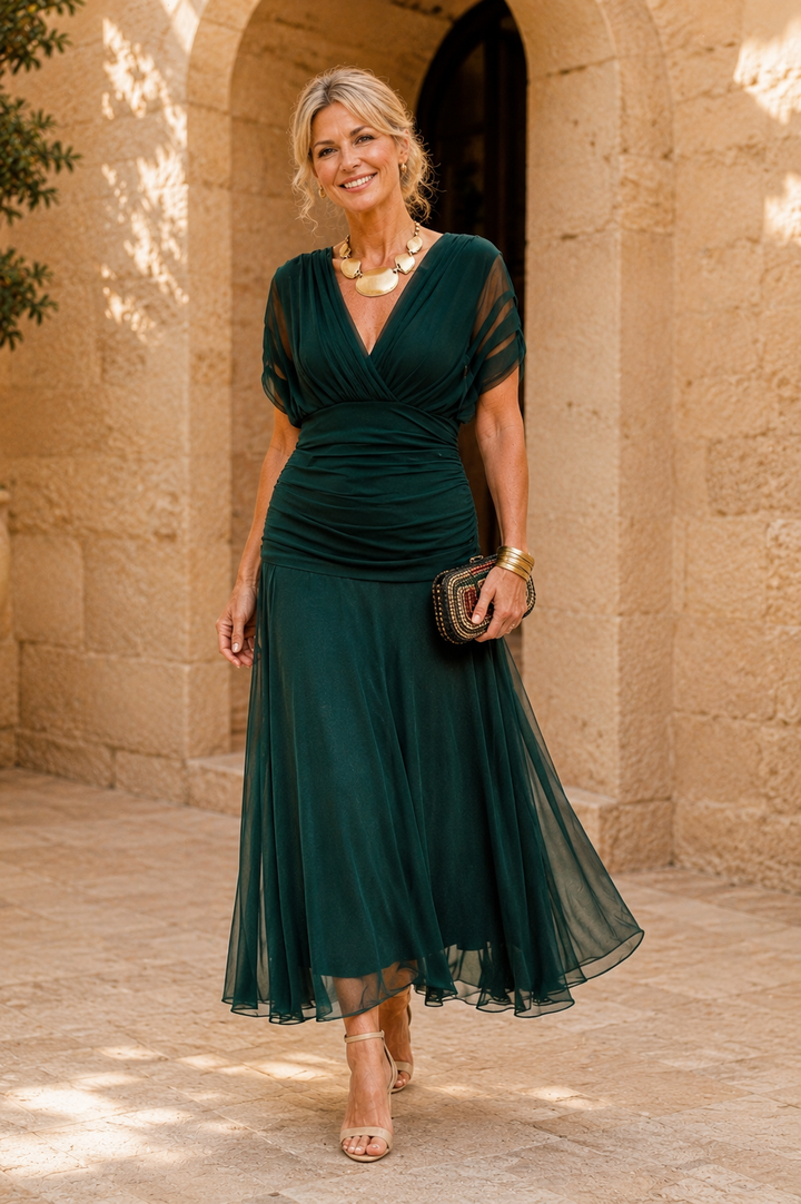 Lydia™ | Elegant Off-Shoulder Maxi Dress