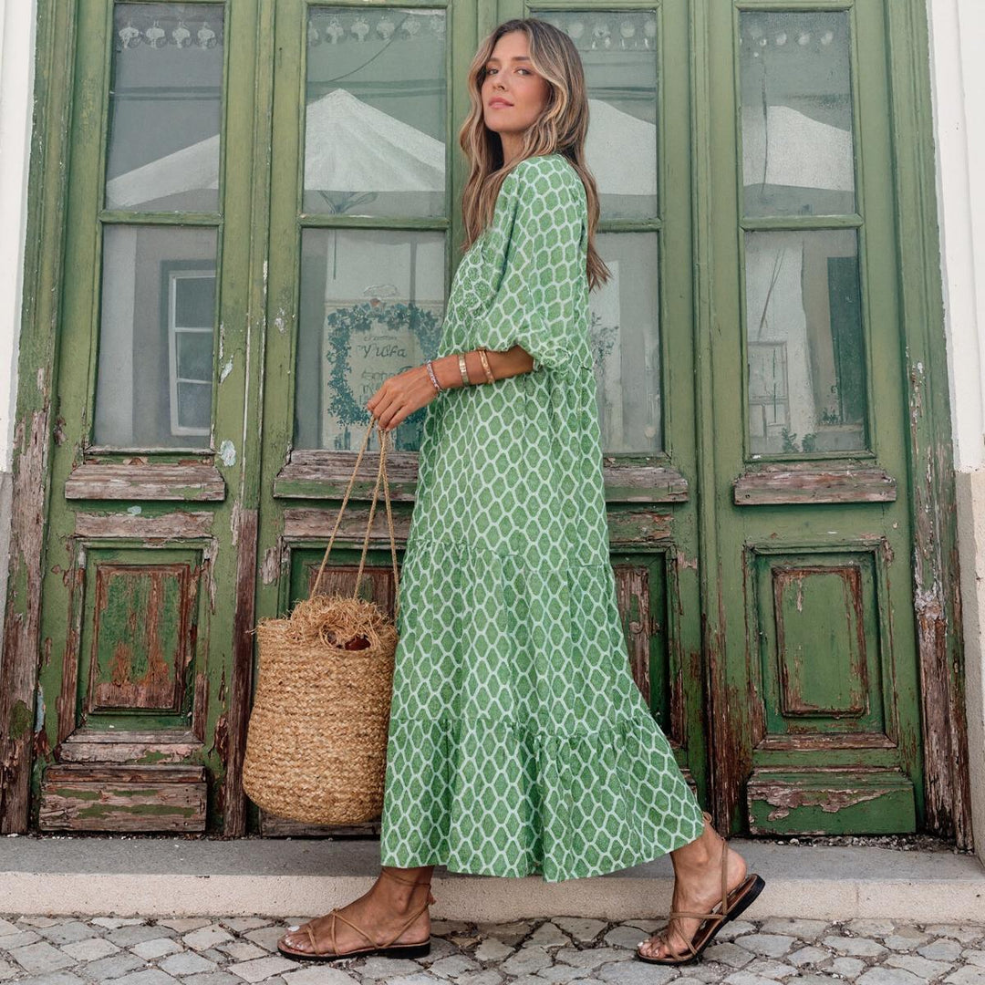 Demi - Bohemian Beauty Green Maxi Dress