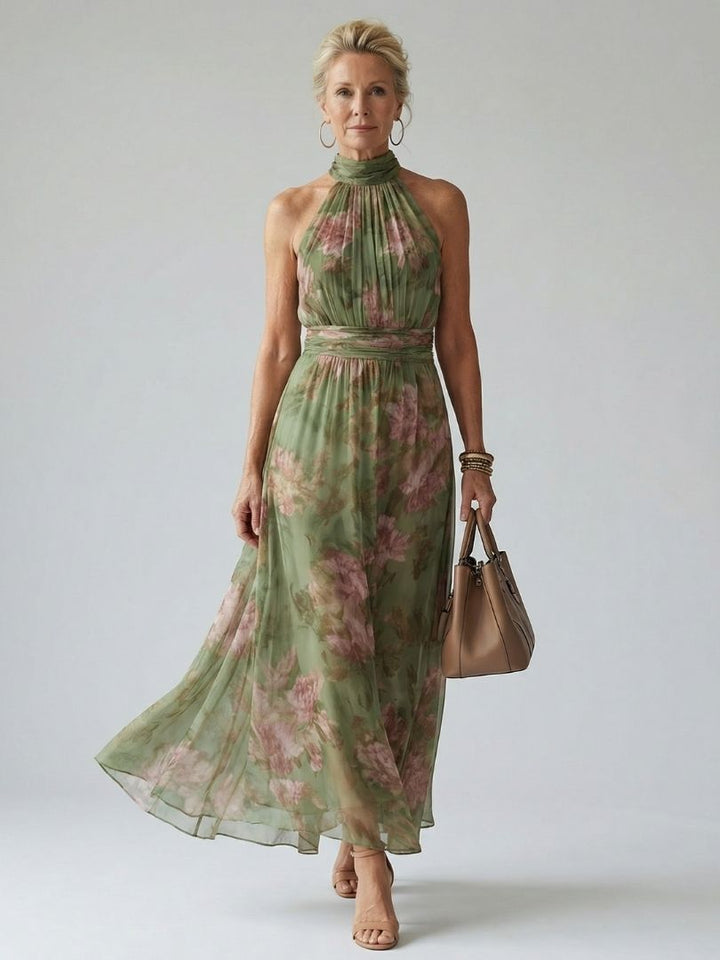 Mirelle™ Gathered Halter Midi Dress