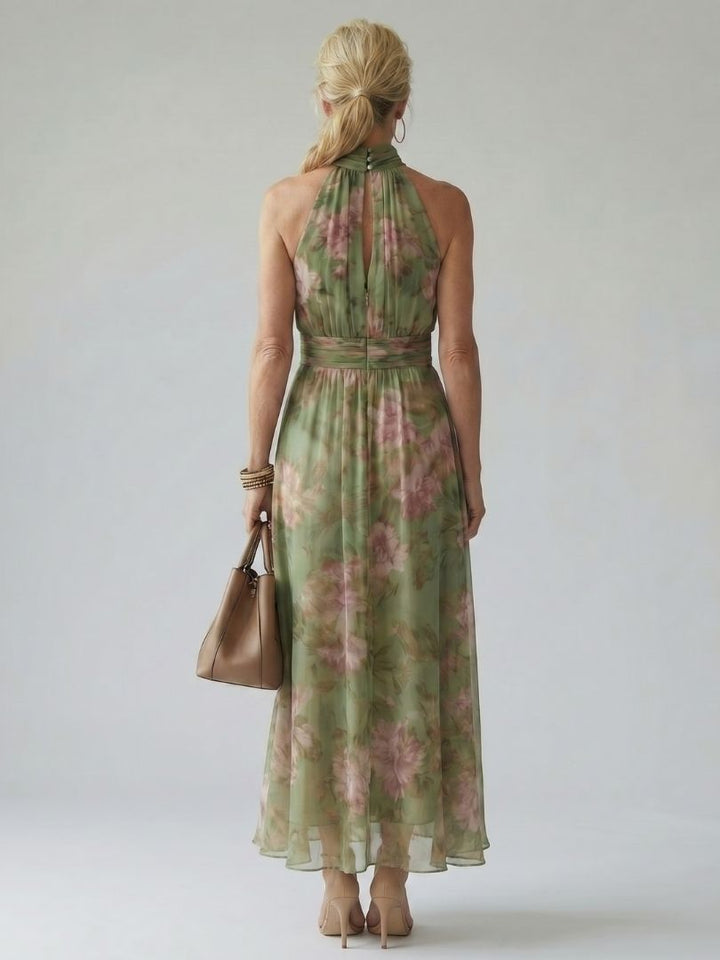 Mirelle™ Gathered Halter Midi Dress
