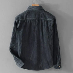 Navy corduroy shirt back with full length sleeves