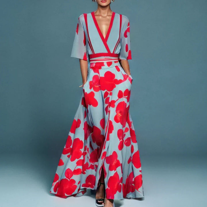 Hilary | Floral Wrap Maxi Dress